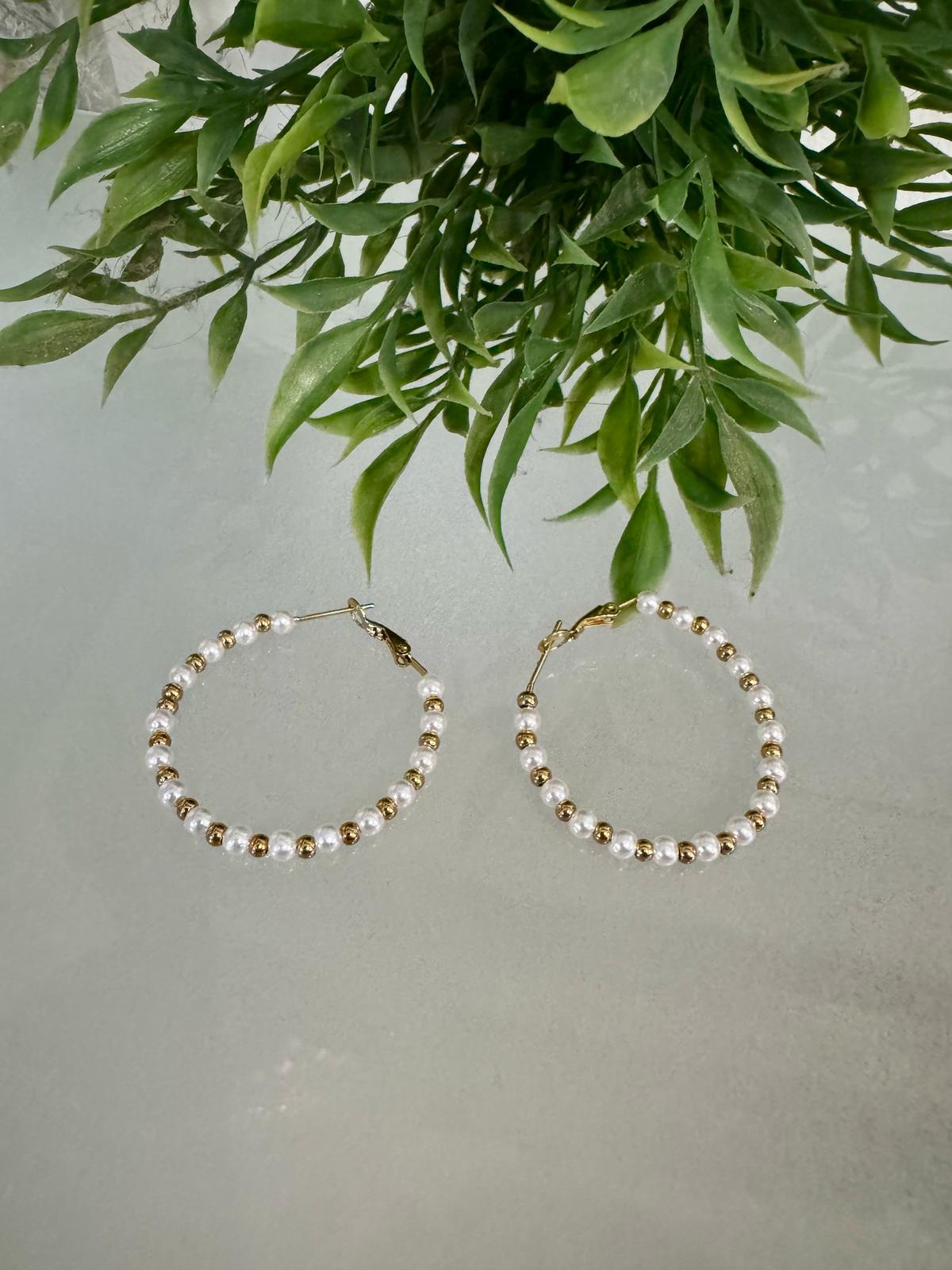 EARRING SS W PEARL