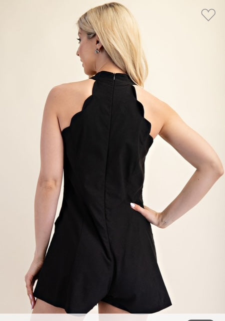 Scallop Halter Romper