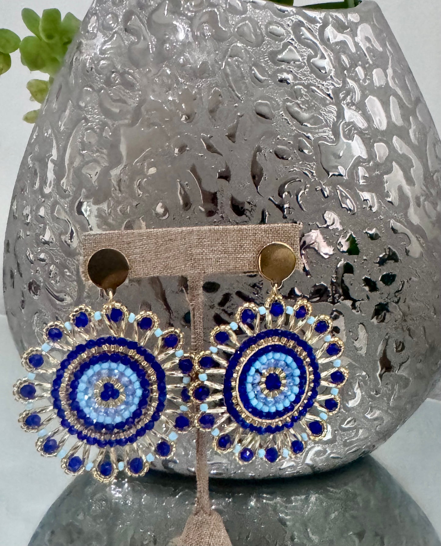 Aretes White & Emerald Luxe
