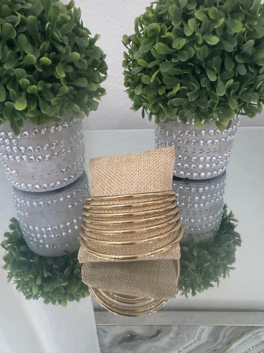 Gold Luxe Bangle Set