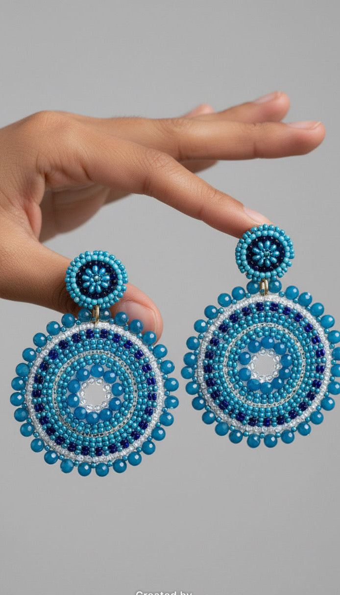 Aretes Blue Statement Luxe
