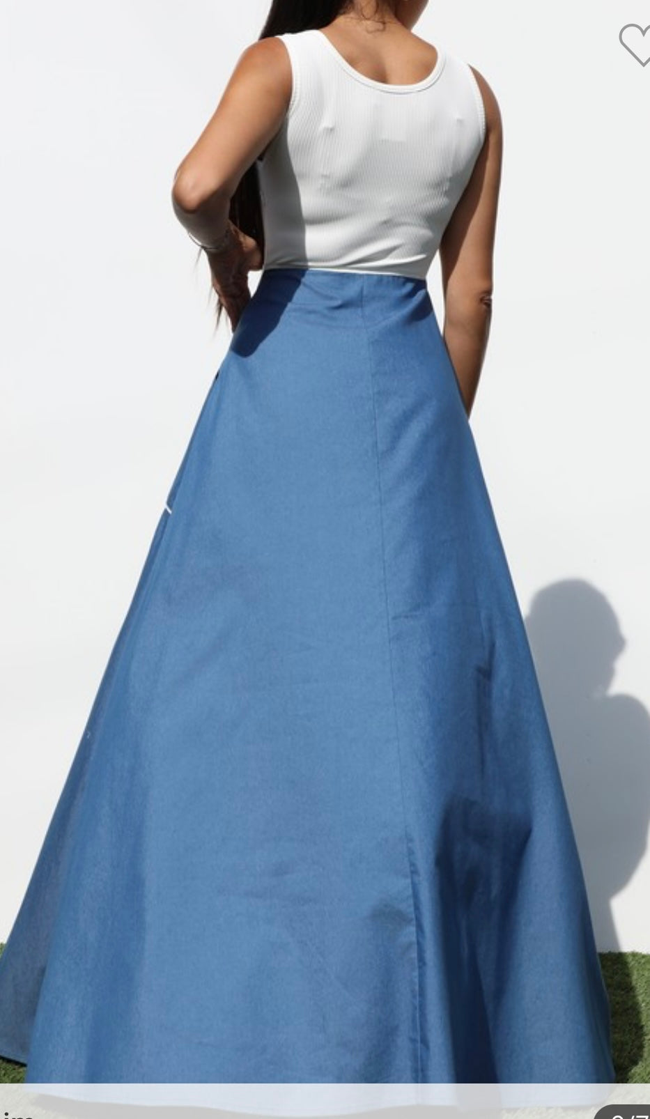 Casual Tank Top Denim Maxi Dresses